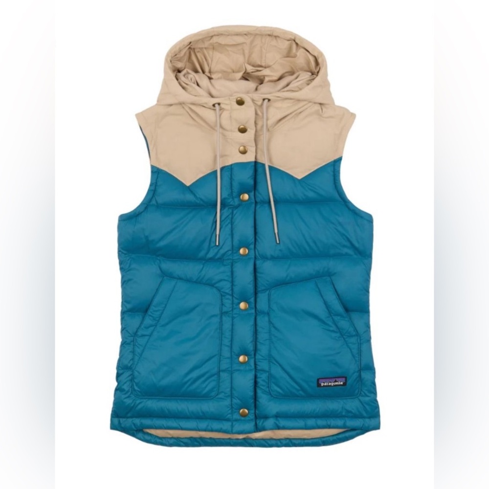 Patagonia women’s BIVY Hooded Down vest women’s small.